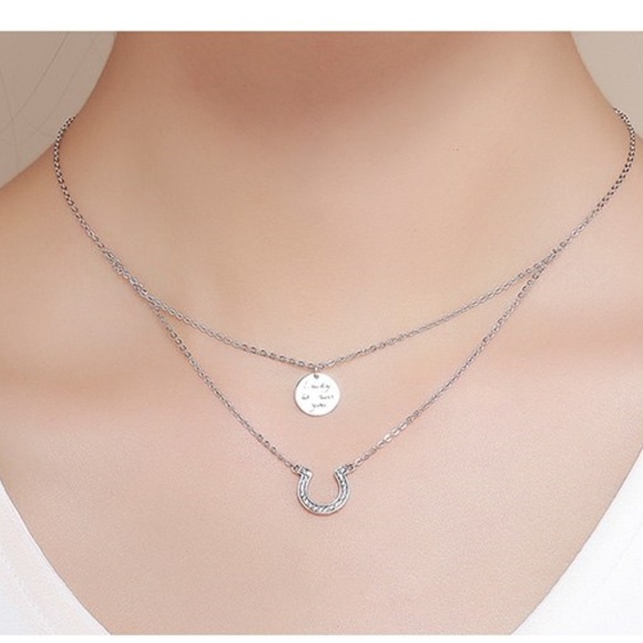 Jewelry - 4/$15 New Double Layered Lucky Horseshoe Necklace